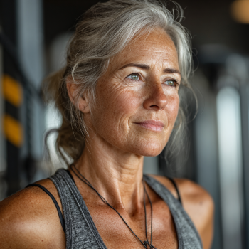 Adulți maturi făcând exerciții în siguranță